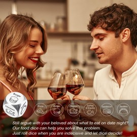 Stocking Stuffers for Women Men Adults, for Women Men, Anniversary Steel Food Decision Dice Gifts for Couples White Elephant Gifts Valentines Day Girlfriend Boyfriend Wife Husband
