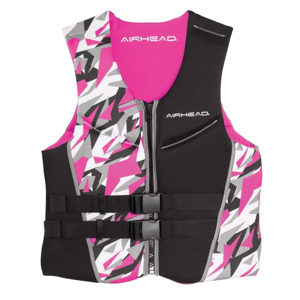 Airhead Women’s Camo Cool Neolite Flex Kwik-Dry Life Jacket, US Coast Guard Approved Pink Small