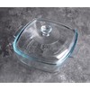 HUSANMP Clear Square Glass Casserole with Lid, Baking Dish with