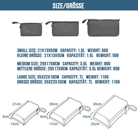 MUCHER Suitcase Organiser Set, 3-Piece Packing Bags, Packing Cube, Compression Travel Bag, Travel Organiser, Waterproof Travel Toiletry Bag, Portable Cosmetic Bag, Packing Bags for Backpack, Women and