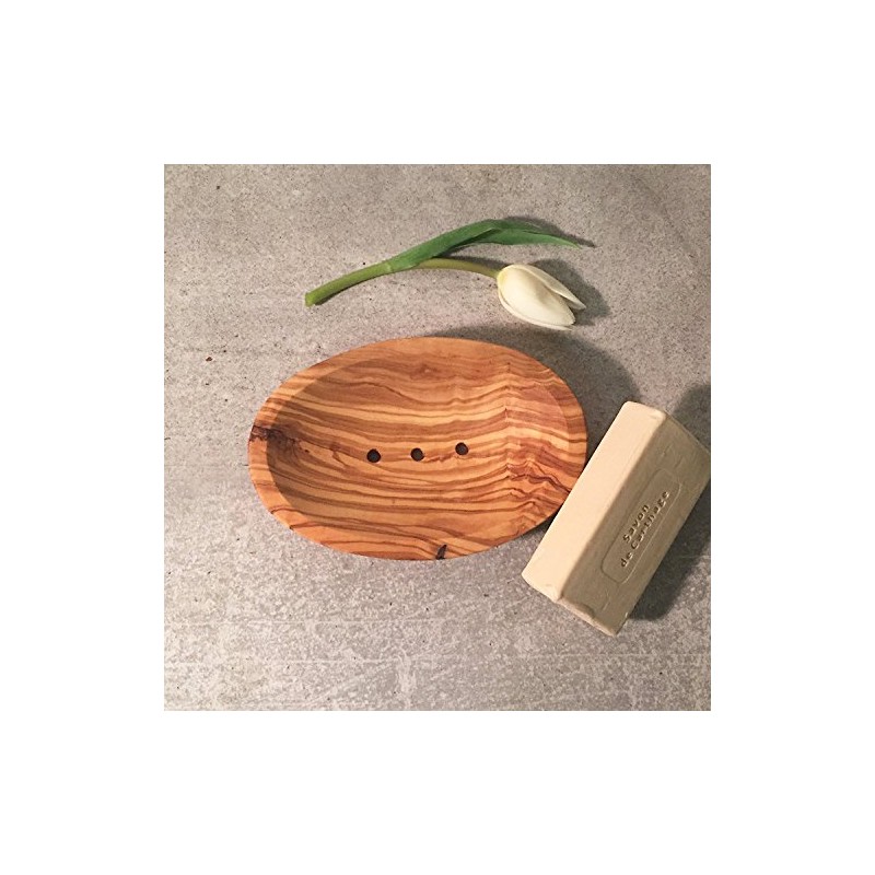 Soap Dish Olive Wood Oval / Soap Holder / Soap