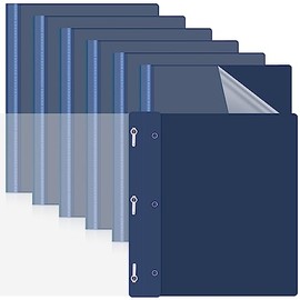Teling 24 Piezas Cubiertas de Informes Frontales Transparentes con 3 Puntas Carpetas de Presentación Carpeta de Portafolio de Currículum de Plástico C
