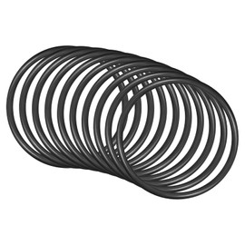 QUARKZMAN Pack of 10 Nitrile Ring Washer Replacement Rubber Seal 80 mm x 70 mm x 5 mm for Tap Plumber Repair Seal Connection, Black