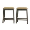 Liveasy Furniture Backless Counter Stool Set of 2, Counter Height