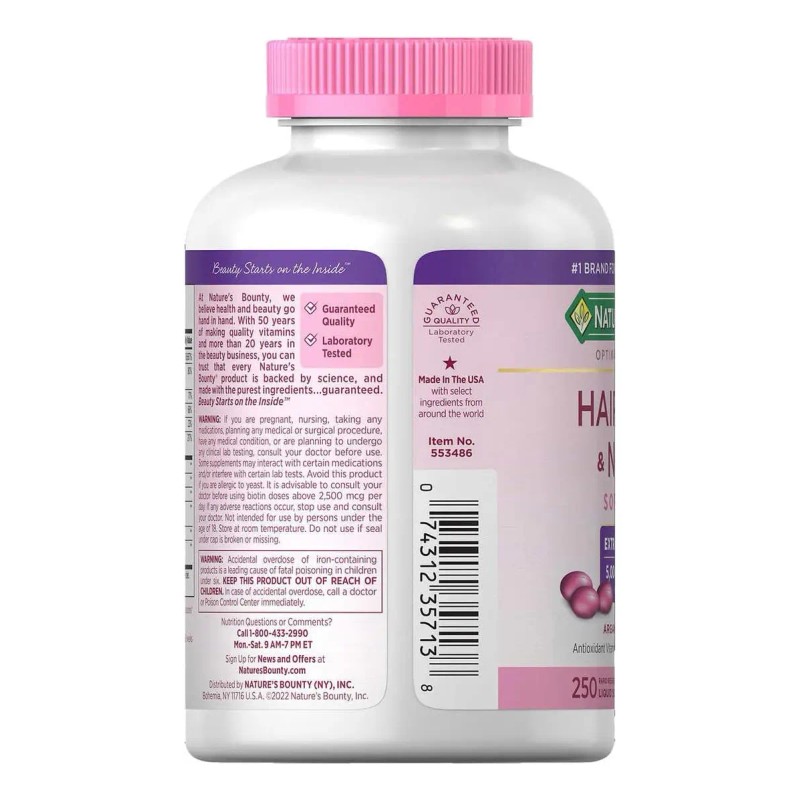 Hair Skin And Nails 5000mcg Vitaminas Pelo Piel Uñas 250