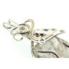 Herkimer Diamond Gemstone Sterling Silver Wire Wrapped Pendant