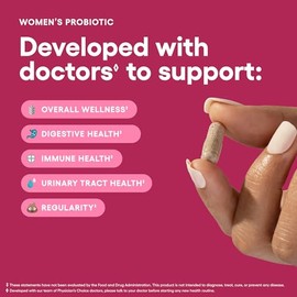 Physician's CHOICE Prebióticos y probióticos para mujeres - ProCran respaldado por la ciencia - Prebióticos orgánicos, 50 mil millones de UFC, D-Manosa y Arándano para la salud digestiva, inmune, femenina, sin soja y lácteos, 60 cápsulas veganas