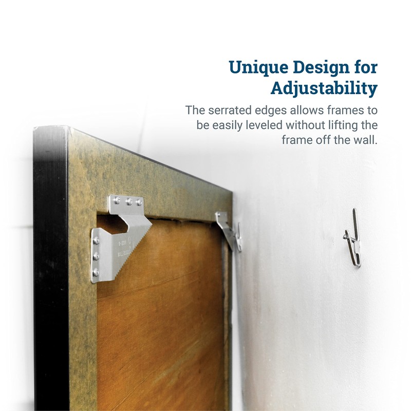 Wall Buddies Large Hanger for Wood Picture Frames - Supports