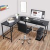 Saicool Modern L-Shaped Home Office Gaming Desk PC Table Writing