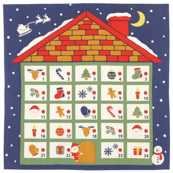 HAMAMONYO Furoshiki(20 in.) 'Advent Calendar'