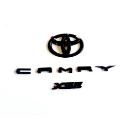Toyota NEW 3PS 2018-2024 TOYOTA CAMRY XSE GLOSS Black EMBLEM OVERLAY KIT 8th GEN CAMRY