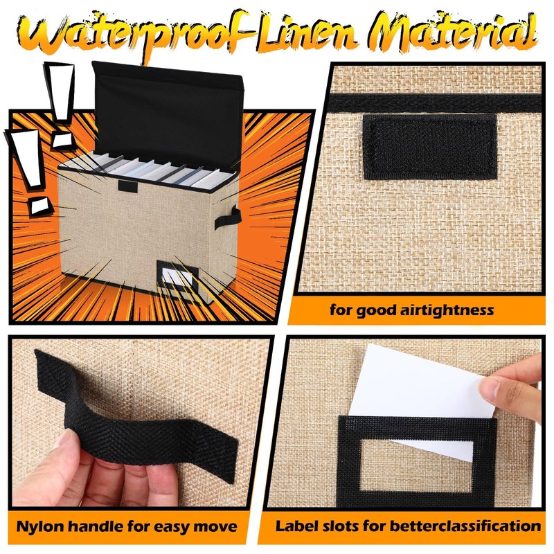 Chuangdi 6 Pcs Comic Book Storage Boxes, Back to School