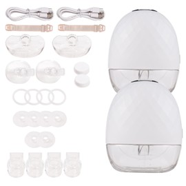 JOYID Paquete de 2 extractores de leche portátiles portátiles Manos libres Extractor de leche eléctrico para amamantar 4 modos 9 Nivel de succión Batería incorporada de bajo ruido con colector de leche de