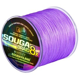Sougayilang fishing line-320 yards - Abrasion Resistant Braided Lines – Incredible Superline – Zero Stretch – Smaller Diameter – A Must-Have! - Color: Purple -8x, model/lb: 40LB