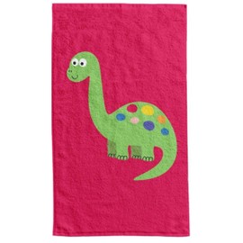 damaloo Children's Hand Towel 30 x 50 cm with Dino Motif Cotton - Hand Towel for Boys - Guest Towel - Face Towel - Red Towel - Small Wash Cloth 30 x 50 cm - Children's Towel Small