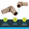 SharkBite 3/4 Inch Crimp 90 Degree Elbow, Brass Plumbing Fitting,