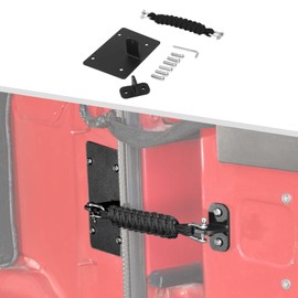 Rear Door Check Strap Tailgate Stopper Limiter Compatible with Jeep Wrangler JK JKU 2007-2018 (Black)
