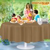 ZIMPLEWARE Premium Gold Plastic Table Cloth Disposable (6 Pack) Round
