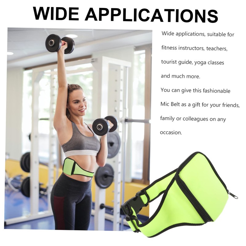 Totority 4pcs Portable Mic Belt Waist Pack for Fitness Securely