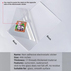 Car Windshield Sticker, Windshield Applicator, Clear Window Cling for Car (10PCS/4"X6")