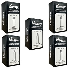 Vavert 20" x 1.75-1.95 Kids Bike/BMX Inner Tubes - Schrader Valve (Pack of 5)