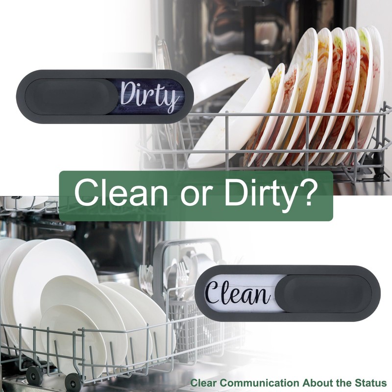 sourcing map Dishwasher Magnet Clean Dirty Sign Oval Magnetic Dishwasher