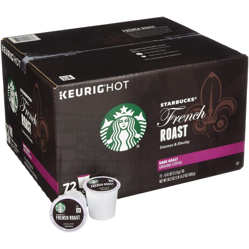 Starbucks French Roast Dark Coffee, 72 K-Cups, (3 Pack of