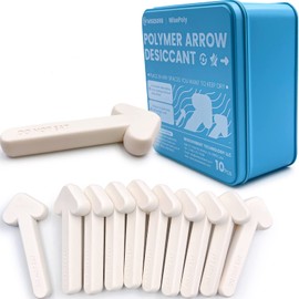 Wisesorb Polymer Desiccant Block, 10pcs 43g Poly Arrow Slowly & Continuously Moisture Absorber with Reduce Oxygen Activity for Food Safe Long-term Storage