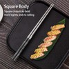 Premium Reusable Titanium-Plated Stainless Steel Chopsticks Set – Ideal Japanese