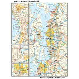 Seattle, Washington Wall Map - 11.5" x 14.5" Paper