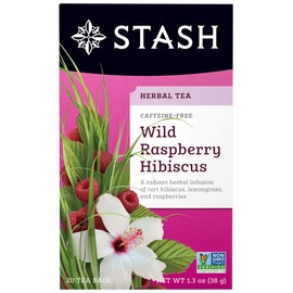 Stash Wild Raspberry Herbal Tea, Caffeine Free, 20 ct