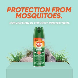 OFF! Deep Woods Insect Repellent Aerosol, Bug Spray With Long Lasting Protection From Mosquitoes, 6 Oz (Pack of 12)