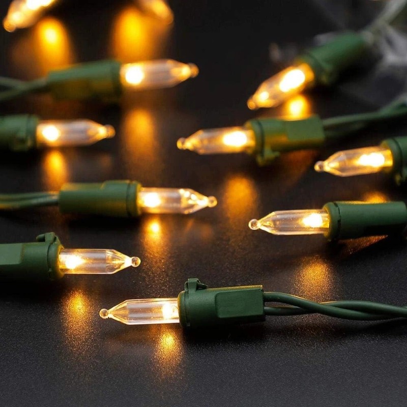 Home Accents Holiday 100 LED Mini Lights Mini With Green
