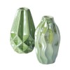 BOLTZE Palomina 2061774 2-Piece Vase Green Ceramic Pearl Effect L
