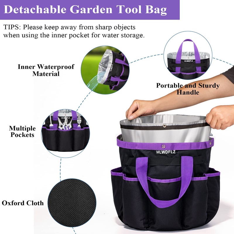 HLWDFLZ Purple Garden Tool Set Gardening Items for Women -