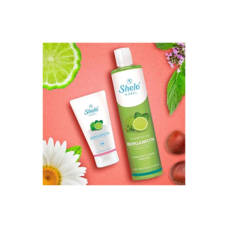 Sheló NABEL Shampoo de Bergamota 530 ml para Cabello Graso