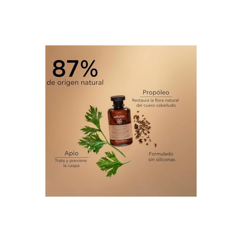 Apivita | Shampoo Contra las Caspas Secas 250ML