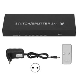 HD Multimedia Interface 2.0 Switch 2 in 4 Out UHD 4K HD Multimedia Interface Switcher for PS4EU Plug