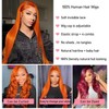 20 Inch Ginger Orange 13x4 Lace Front Wigs Human Hair