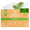 Happy Elephant Laundry Detergent Sheets, Fragrance Free, Natural Biodegradable Laundry