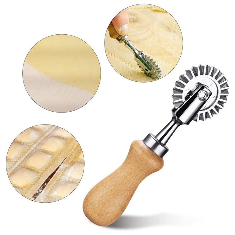 NADMITFEAT Wheel Cutter - Pasta Cutter Wheel - Ravioli Crimper