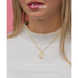 d'origine Sandžak Crest Necklace, Sandžak Flag Necklace, Sandžak Jewellery, Sandžak Crest Jewellery for Women, Brass