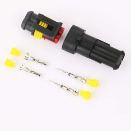 GTIWUNG 10 Kit 2 Pin Waterproof Connector Coupler Waterproof Connector Set Male & Female Waterproof Connector 2 Pin Waterproof Connector Plug