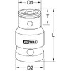 KS Tools 918.4351 1/2" Bit adaptor socket, for bits 5/16"
