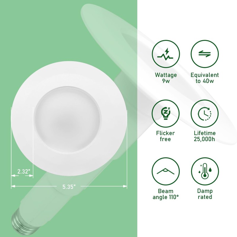 Soliseed 4 Inch LED Can Lights Length Adjustable Recessed Lights,Recessed