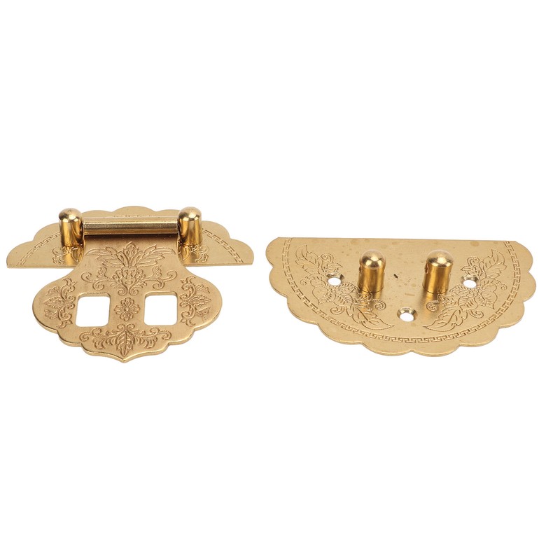 Brass Hasp Buckle Lock Retro Design 8cm Diameter Rust Resistance