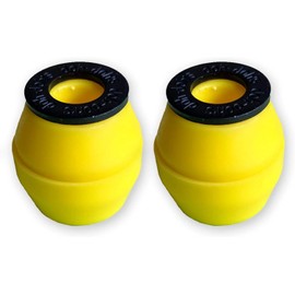 Kata Skateboarding Shorty's Skateboard Bushings Doh Doh's Cones with Washers Yellow 92A Soft w/Bronson Bearing Cleaner