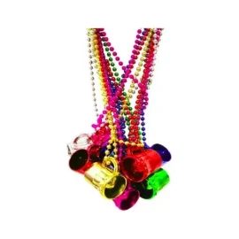 Misorel 24 Collares Tarros Tequilero Shots Vaso Fiesta Metalicos