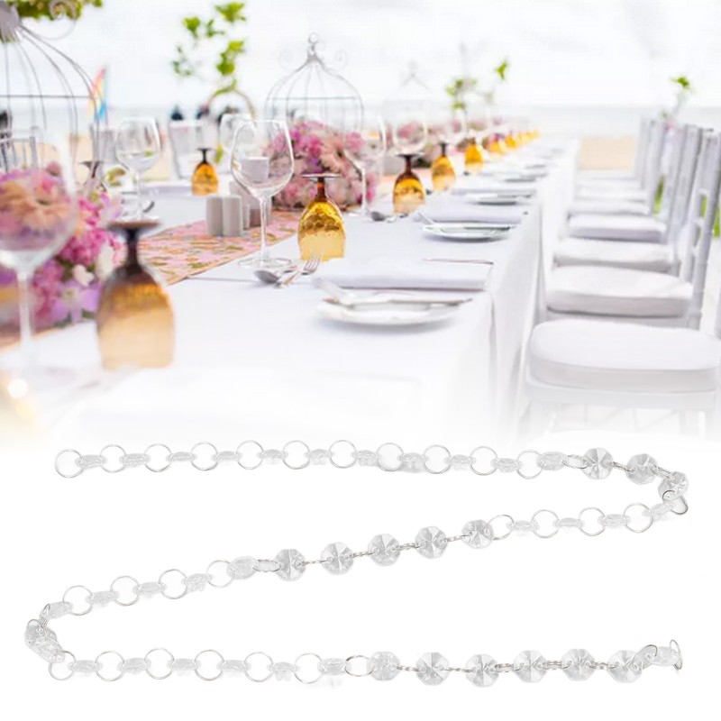 10pcs Crystal Chain Crystal Garland Strand Assemblable Acrylic Hanging Bead