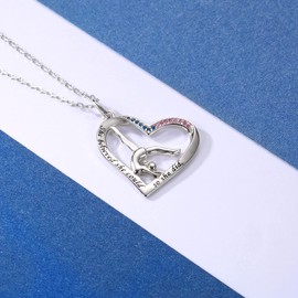 Gymnastics Gifts for Women Gymnast Necklace 925 Sterling Silver Gymnastics Fashion Jewelry Pendant Birthday (She believe 2)